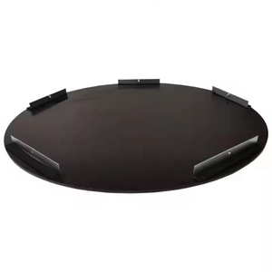 Table de cuisson à induction à trois brûleurs avec plaque en verre ronde, cuisinière à induction électrique écoénergétique - Product Image 4