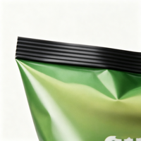 Sachet en plastique à soufflet avec fermeture centrale imprimé sur mesure pour l'emballage de chips, de croustilles et de snacks soufflés