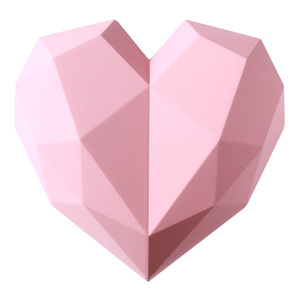 Manufacture Stock Pink Black Three-dimensional Heart-shaped Box Gift Packaging Valentine's Day gift