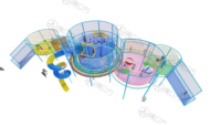 Structure de jeu en corde ROPECUBE personnalisée pour l'extérieur, aire de jeux commerciale, grand parc pour enfants, camp d'aventure en plein air
