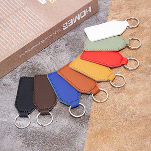Customized Luxury Black <strong>Rectangle</strong> PU Leather Keychain Sublimation Blank Leather Strap <strong>Key</strong> <strong>Ring</strong> Personalized <strong>Key</strong> <strong>Chains</strong> - Product Image 2
