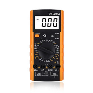 Multímetro Digital Dt9205a de 3 Dígitos, 1000V, 20A, Apagado Automático, Medidor Inteligente con Indicador de Batería Baja, Cuerpo de Plástico - Product Image 5