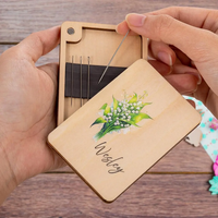 Personalisierter Magnetischer Nadelhalter aus Holz mit Individuellem Muster für Nähen und Stricken