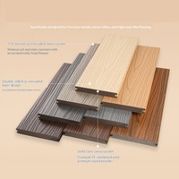 Revêtement de sol composite bois-plastique pour extérieur, co-extrudé, étanche, anti-corrosion, durable, design luxe léger, emboîtable