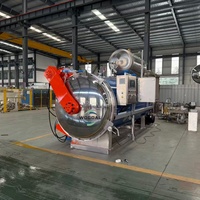 Machine de stérilisation rotative à jet cascade d'eau chaude entièrement automatique pour sachets de repas prêts à consommer