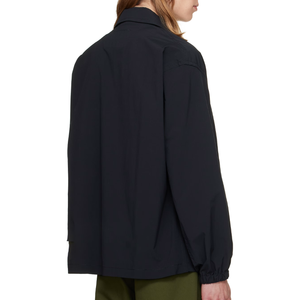 Veste Coach Noire Homme Personnalisée OEM en Gros, Col Pointu, Boutons Pression, Poignets Élastiques, Coupe Ample, Légère, Vêtement d'Extérieur Décontracté - Product Image 2