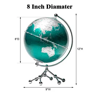 The Latest Creative Gifts Home Decoration Office Furnishings Starry Sky Style With Luminous Rotatable Globe World Globe 12 Inch