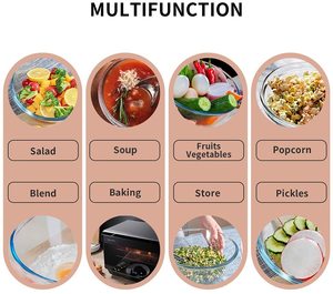 Nhà bếp lớn Bát salad bát thủy tinh trộn bát đặt để nấu ăn, nướng, prepping - Product Image 5