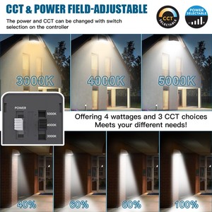 Lámpara de Pared LED de 125W y 18750LM con Lente de Vidrio, Lámpara LED Exterior para Patio, Edificio, Estacionamiento, Granero, con Certificación UL - Product Image 6