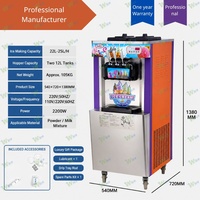 Machine à glace molle WICE commerciale 3 saveurs, machine à faire des glaces molles, Maquina De Helado Para Negocio, Sorvete Comercia