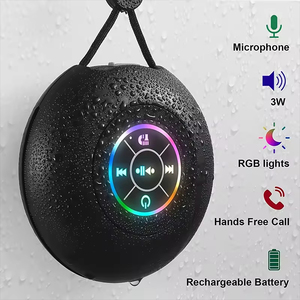 Altavoces inalámbricos impermeables IPX4, luz LED de altavoz inalámbrico portátil flotante, sonido HD fuerte y bajos para ducha de playa de viaje - Product Image 4