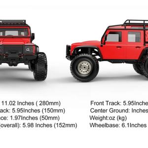 SJY-1893-SL 1/18 Remo Hobby RC Coche Todoterreno Crawler SUV 4WD RTR con Motor de Alta Velocidad, Luces LED y ESC Impermeable - Product Image 5