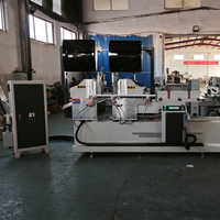 Scie à double tête automatique Glorious Machinery pour PVC, UPVC et aluminium – Machine de découpe d'aluminium à double tête