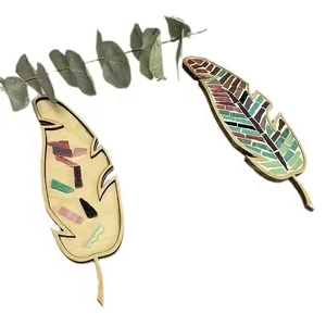 Nuevo Kit de Bricolaje, Regalo de Navidad, Pequeños Accesorios, Juego de Ensamblaje de Hojas y Pájaros, Manualidades de Madera al por Mayor - Product Image 4