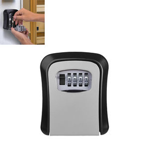 Coffre-fort mural en métal pour clés, petit coffre de dépôt avec clavier à combinaison et ouverture d'urgence pour fenêtre de voiture - Product Image 1