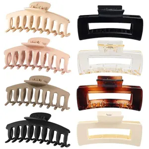 Factory Wholesale Large Hair Claw Clips 8 Pack Strong Hold Matte Claw Hair Accessories Hair Clips For Women Girls