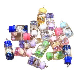 100 pz Charms conchiglia oceano Drift bottiglia pendenti artigianato fare risultati gioielli fatti a mano fai da te per orecchini collana