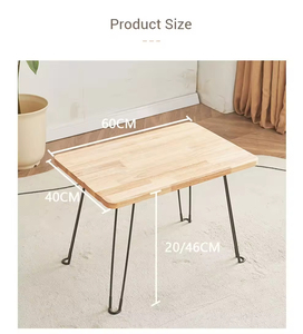 Table à manger pliante en bois massif, design carré compact et moderne, 4 places, personnalisable, pour petite salle à manger, cuisine, meubles de maison - Product Image 5