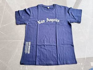 Camiseta de Algodón Cómoda para Hombre, Estilo Casual, Cuello Redondo, Manga Corta, con Estampado de Letras de <span class=keywords><strong>Los</strong></span> Ángeles, Venta al Por Mayor - Product Image 4