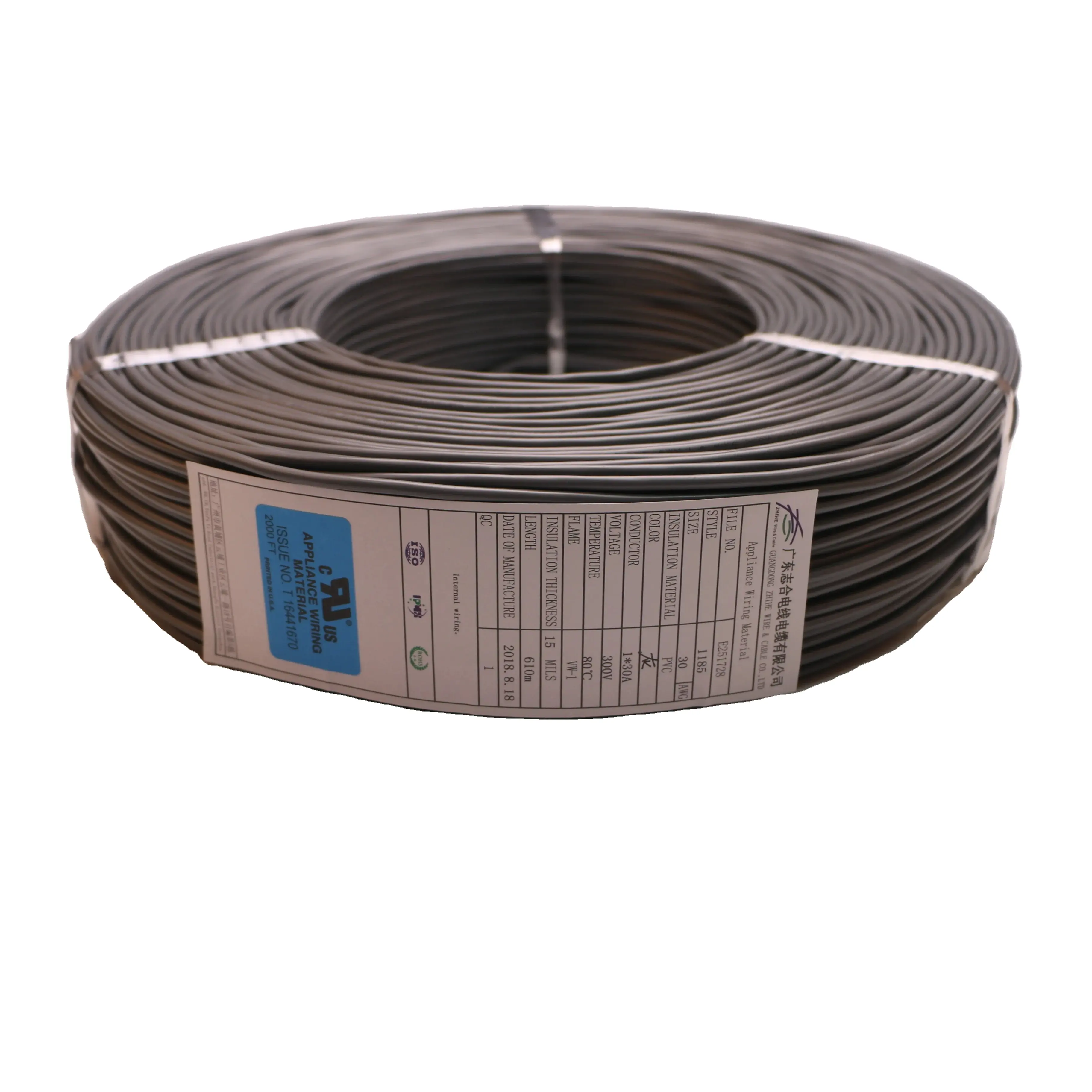 30AWGUL1185 PVC Insulated Single Core Stranded Copper Wire 16 AWG Shielded Signal Line Connection Cable for Electrical Wires