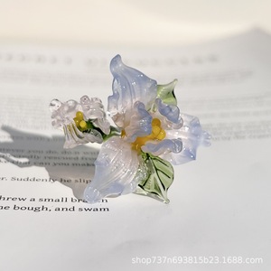 แหวนแก้วฟลาวเวอร์เดอลูซ, แหวนแก้ว, เครื่องประดับทำมือสำหรับงานต่างๆ, แผงขายของในตลาดกลางคืน, ของขวัญวัสดุนำเข้า - Product Image 5
