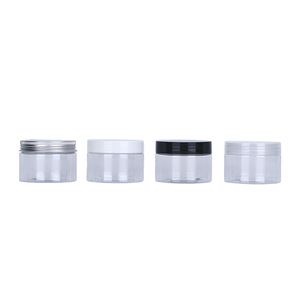 Transparent Round <b>Plastic</b> Jar 120G Pet For Cosmetic Packaging With Lid - Product Image 5