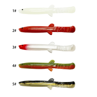 Leurre souple en TPR personnalisé en gros, Sandeel, 45 mm, 70 mm, 80 mm, leurre de pêche de simulation, leurre de type shad, leurre de type anguille souple