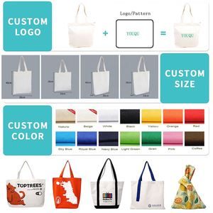 Bolsas de lona personalizables de algodón Bolsas de compras Calico en blanco con logotipo impreso para sus propias necesidades de compras - Product Image 3
