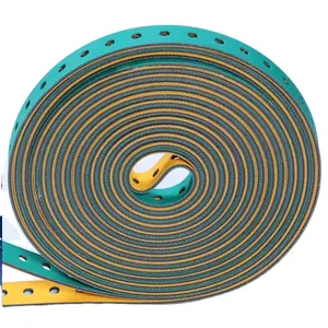1.5mm yellow/green punched belts high quality power transmission belt manufacture rubber conveyor belt for circular machine