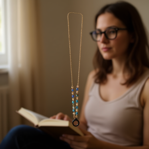 Cadena de 70 cm con cuentas y tres funciones para gafas, accesorio de joyería de moda. - Product Image 3