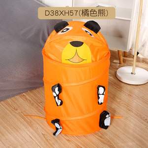 Panier à linge pliable en tissu polyester de style animal mignon, panier de rangement pliable pour enfants pour la maison, pour le linge - Product Image 6