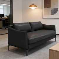 Canapé de réception moderne commercial, canapé de bureau en cuir, ensemble de canapés de bureau, mobilier de bureau