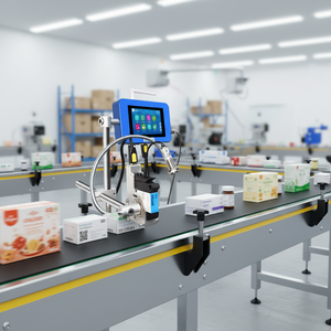 Impresora de Inyección de Tinta Industrial de Alta Velocidad con Pantalla Táctil Grande, Impresora de Codificación de Fecha de Caducidad y Número de Lote - Product Image 1