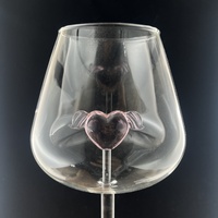 Verres à vin transparents en cristal à long pied, faits à la main, style américain, en borosilicate de haute qualité, capacité 500 ml, résistants à la glace