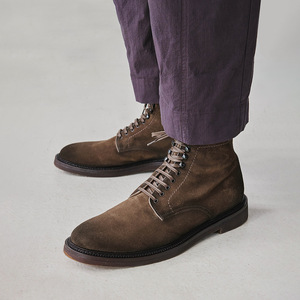 Stivali Vintage da <span class=keywords><strong>Uomo</strong></span> 2025 Autunno/Inverno in Pelle Scamosciata di Vacchetta, Stivaletti Casual Versatili con Chiusura ZIP per Esterni, Modello Desert VOGU - Product Image 5