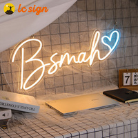 Enseigne néon personnalisée en gros avec nom, lumière LED néon sur mesure, lettres personnalisées, décoration murale pour chambre d'enfant