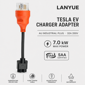 Connettore <span class=keywords><strong>Mobile</strong></span> per Caricabatterie <span class=keywords><strong>Tesla</strong></span> Model S,3,X,Y Gen 2, Adattatore Industriale Australiano <span class=keywords><strong>Tesla</strong></span> 32A250V - Product Image 1