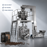 Machine d'emballage automatique de grains de café avec peseuse multi-têtes pour usine de café, emballage haute précision