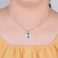 Collier statement en opale tendance |   Nouveau design de pendentif en forme de dollar de sable, bijoux en pierres précieuses en vrac