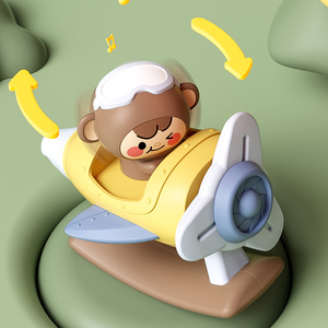 Juguete de Plástico con Silbato de <span class=keywords><strong>Mono</strong></span> Banana, Juguete Educativo para el Entrenamiento Muscular Oral del Bebé, Venta al por Mayor Internacional - Product Image 2
