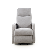 Fauteuil inclinable électrique en tissu lin avec fonction de levage, pour personnes âgées, idéal pour le salon