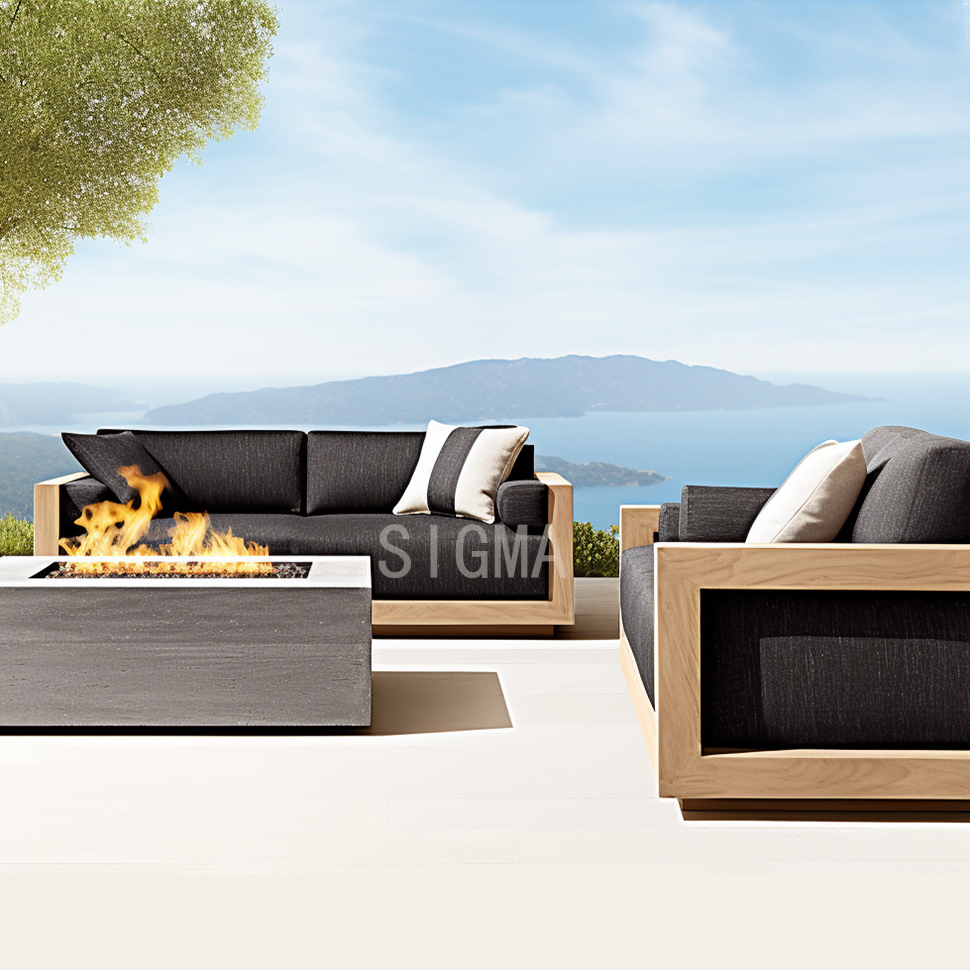 Luxury Hot Selling New Arrival Wooden Outdoor Furniture Garden Patio Set Solid Teak  Single Sofa Chair
