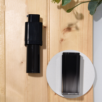 Pot à crème noir avec pompe sans air 30 ml, flacon cosmétique carré en acrylique à torsion pour sérum et lotion de soin de la peau avec logo personnalisé
