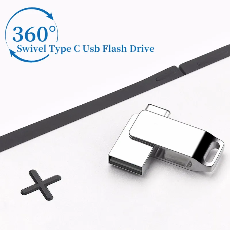 USB 2.0 대량 플래시 드라이브 도매 메모리 스틱 8GB 16GB 32GB 64GB 128GB 2 in 1 유형 C 플래시 드라이브 미니 USB C 스틱