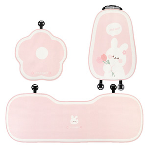 Cartoon Bunny Car Seat <b>Cushion</b> Set Soft Cloth Cooling For All Seasons - Product Image 5