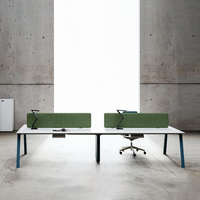 Meubles de bureau ergonomiques, table modulaire en bois, armoire de rangement, poste de travail en îlot, bureaux modulaires