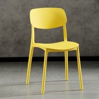 Chaise de bistrot de jardin en plastique à prix de gros, grande capacité de charge, pour café et hôtel