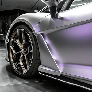 Pellicola per Car Wrapping 2025 Nuova Generazione in PET Satinato Argento Viola di Alta Qualità, Protezione Vernice Senza Residui - Product Image 5