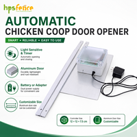 Ouvre-porte automatique pour poules avec capteur de lumière, matériau ABS durable, design moderne pour volailles HPSFENCE AD003