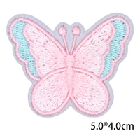 Patch brodé thermocollant en feutre Papillon et Fleur colorés pour Filles - Décoration DIY pour Vêtements, Sacs, Chapeaux